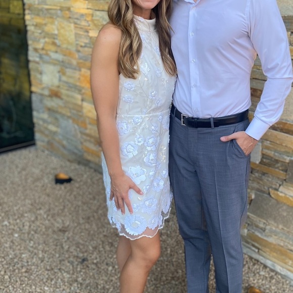 Milly Harriet Flora Sequin Halter Dress - Picture 3 of 8